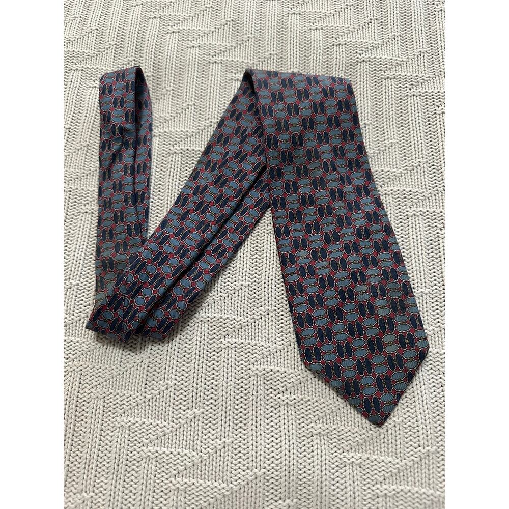 Vintage Brooks Brothers navy geometric silk tie